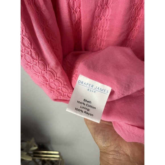 Draper James RSVP Women Size XXL/2X Pink Ruffle Trim Dress With Pockets - Picture 5 of 6